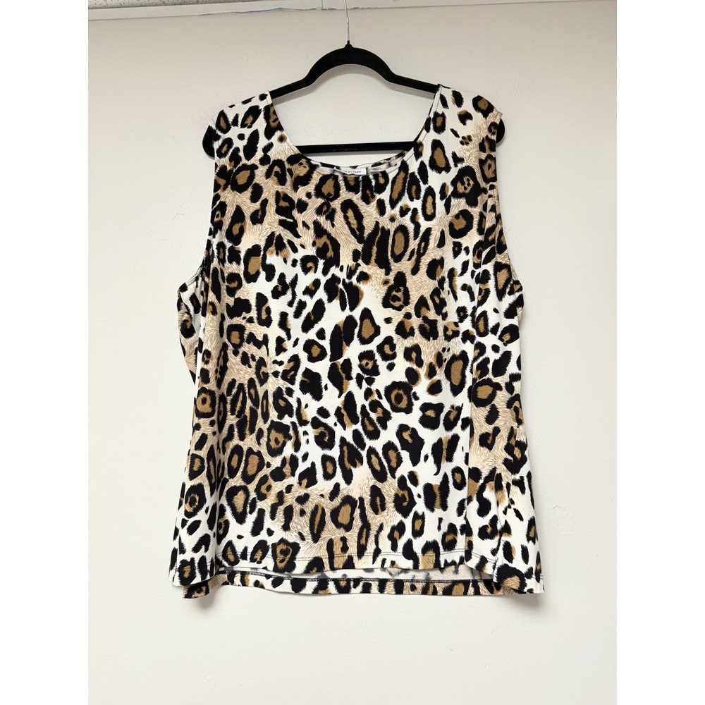 Joan Rivers Women's Plus Size Cheetah Tank Top Size 3X - Picture 1 of 6